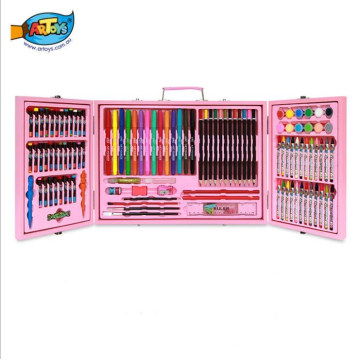 2018 new arrival conjunto de artigos de papelaria da escola da arte crianças pintura artista define 208 pcs